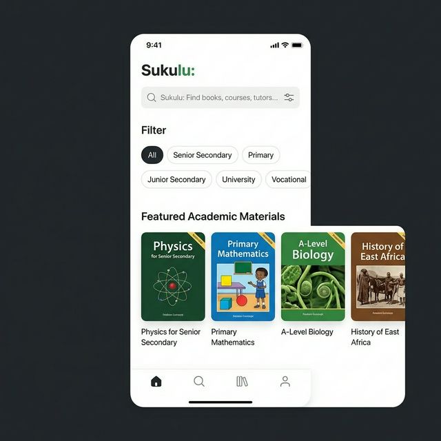 Sukulu App Search Interface